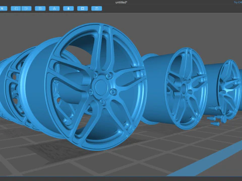 Murcielago LP670-4 SV Rims 3D Print Model