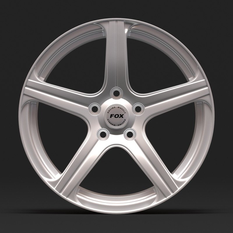 Fox 6 Evo 5 Spoke Alloy Rims 3D 打印模型 .c4d .max .obj .3ds .fbx .stl .blend 