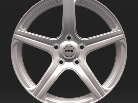 Fox 6 Evo 5 Spoke Alloy Rims 3D Baskı Modeli