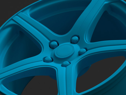 Fox 6 Evo 5 Spoke Alloy Rims 3D 打印模型