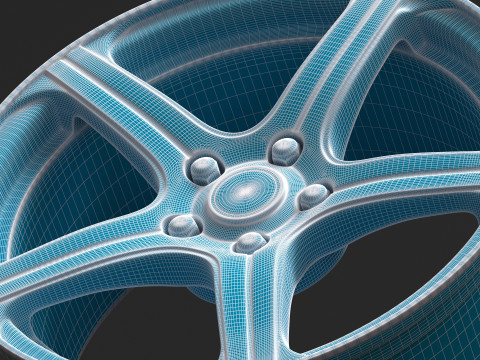 Fox 6 Evo 5 Spoke Alloy Rims 3D 打印模型
