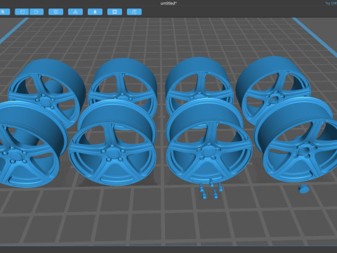 Fox 6 Evo 5 Spoke Alloy Rims 3D 打印模型