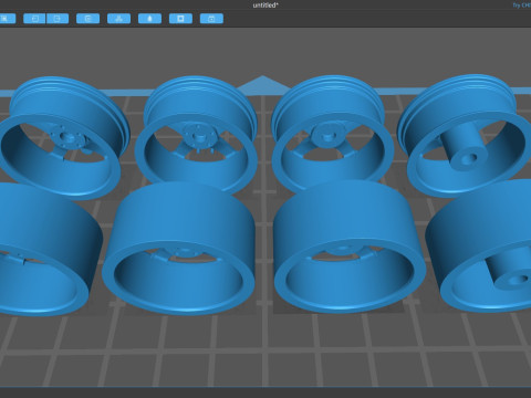 Fox 6 Evo 5 Spoke Alloy Rims 3D 打印模型