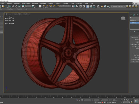 Fox 6 Evo 5 Spoke Alloy Rims 3D 打印模型