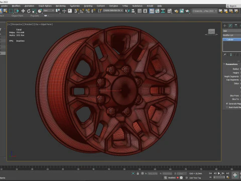 Chevy 2020 HD LT Rim 3D Print Model
