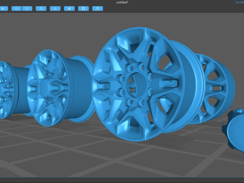 Chevy 2020 HD LT Rim 3D Print Model