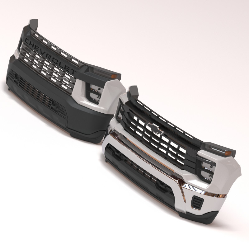 Chevy Silverado HD WT Front End 2020 and 2025 Modello di stampa 3D .c4d .max .obj .3ds .fbx .stl .blend