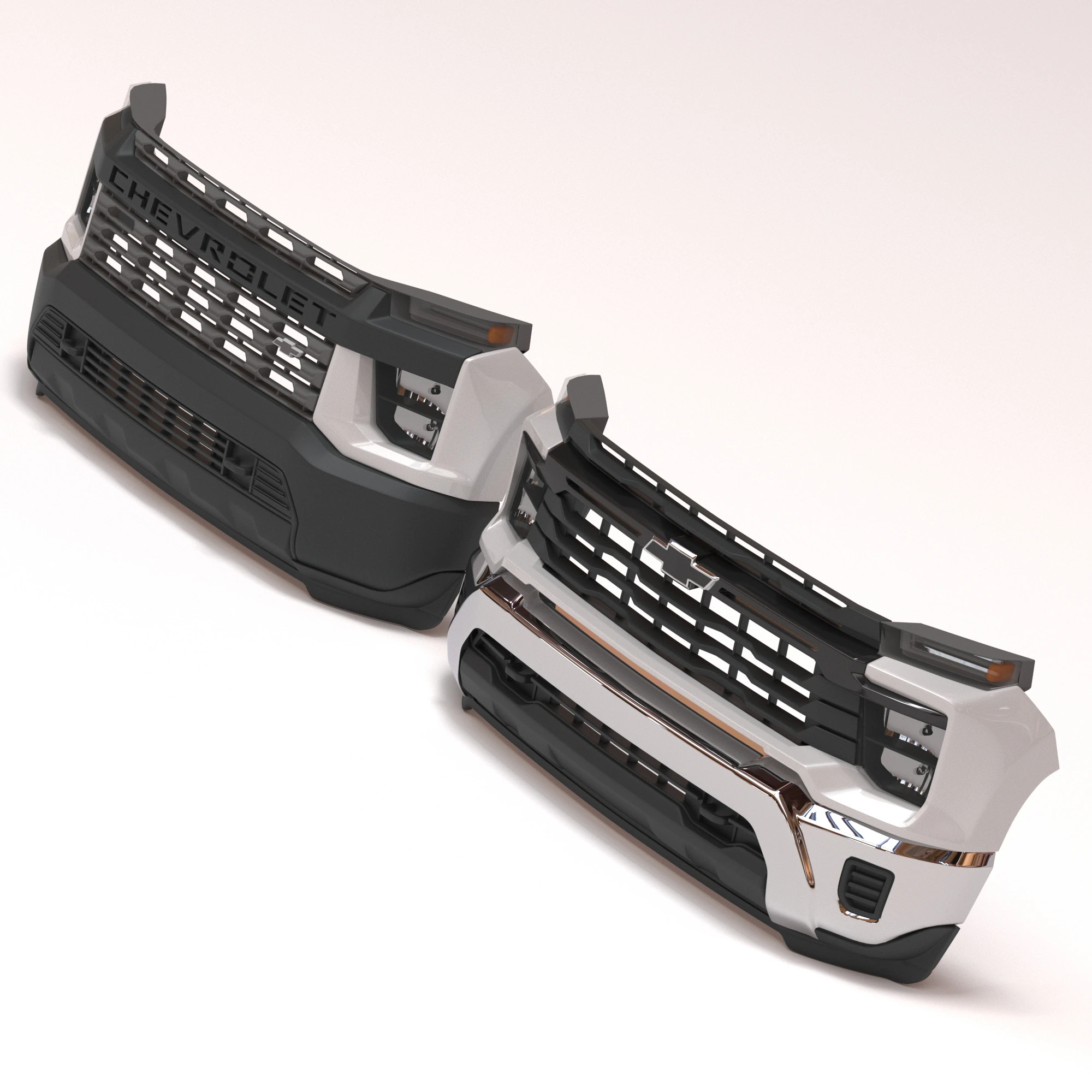 Chevy Silverado HD WT Front End 2020 and 2025 3D Print Model .c4d .max .obj .3ds .fbx .stl .blend 