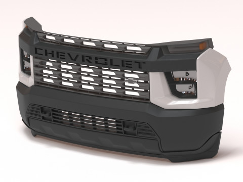 Chevy Silverado HD WT Front End 2020 and 2025 Modello di stampa 3D