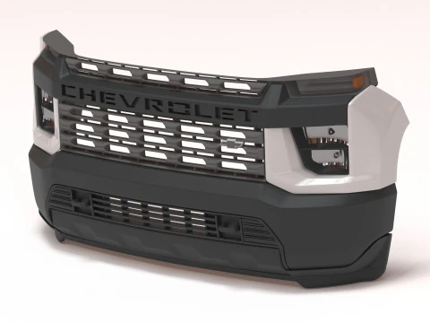 Chevy Silverado HD WT Front End 2020 and 2025 3D Print Model