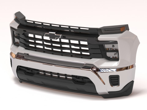 Chevy Silverado HD WT Front End 2020 and 2025 Modello di stampa 3D