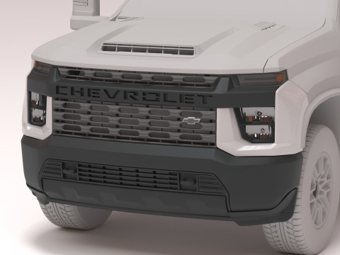 Chevy Silverado HD WT Front End 2020 and 2025 Modello di stampa 3D