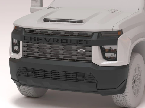 Chevy Silverado HD WT Front End 2020 and 2025 3D Print Model