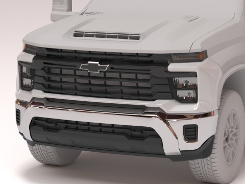 Chevy Silverado HD WT Front End 2020 and 2025 Modello di stampa 3D