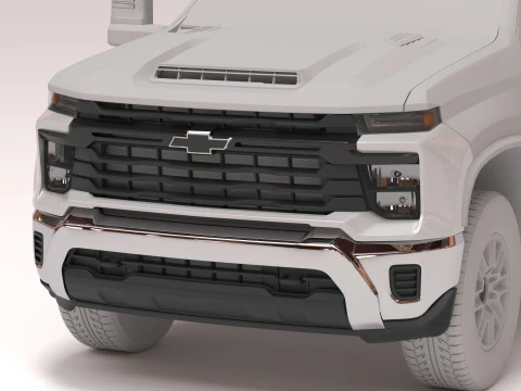 Chevy Silverado HD WT Front End 2020 and 2025 3D Print Model