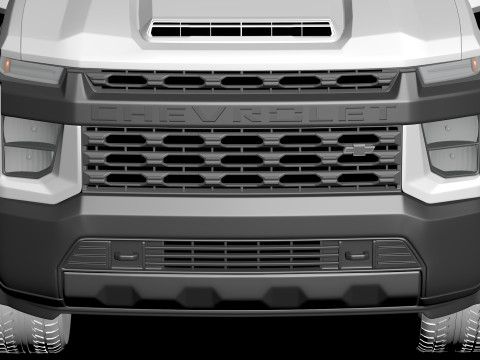 Chevy Silverado HD WT Front End 2020 and 2025 Modello di stampa 3D