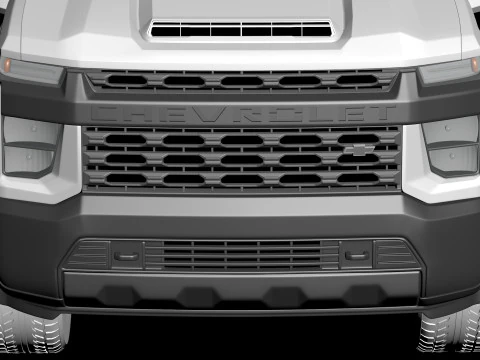 Chevy Silverado HD WT Front End 2020 and 2025 3D Print Model