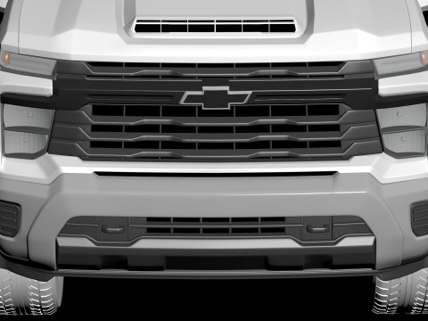 Chevy Silverado HD WT Front End 2020 and 2025 Modello di stampa 3D