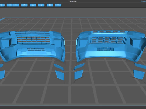 Chevy Silverado HD WT Front End 2020 and 2025 3D Print Model