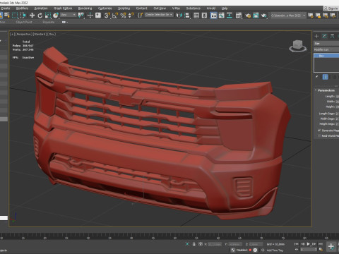 Chevy Silverado HD WT Front End 2020 and 2025 Modello di stampa 3D
