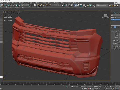 Chevy Silverado HD WT Front End 2020 and 2025 3D Print Model