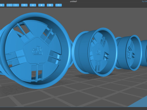 Roues personnalisées Holden VH SLE Modèles 3D en vedette