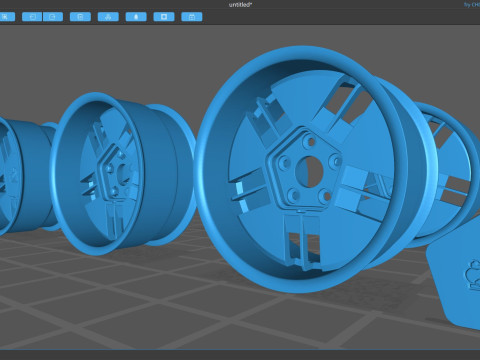 Roues personnalisées Holden VH SLE Modèles 3D en vedette