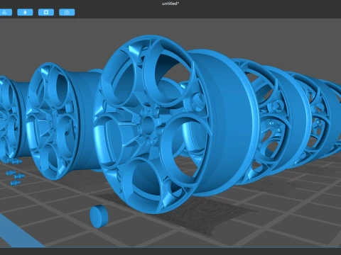 Alfa Romeo 33 Stradale 2025 Rims 3D Print Model