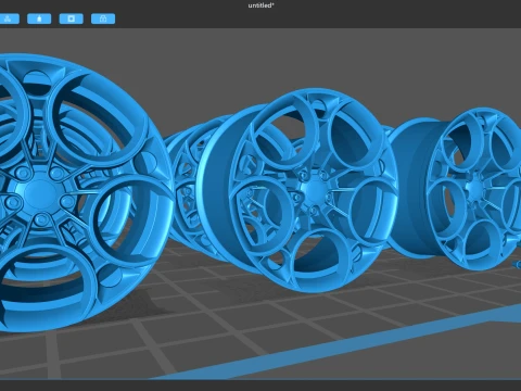 Alfa Romeo 33 Stradale 2025 Rims 3D Print Model