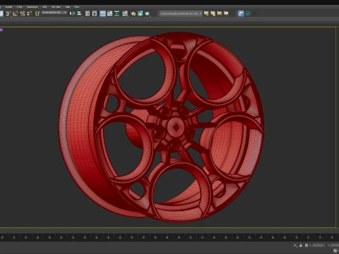 Alfa Romeo 33 Stradale 2025 Rims 3D Print Model