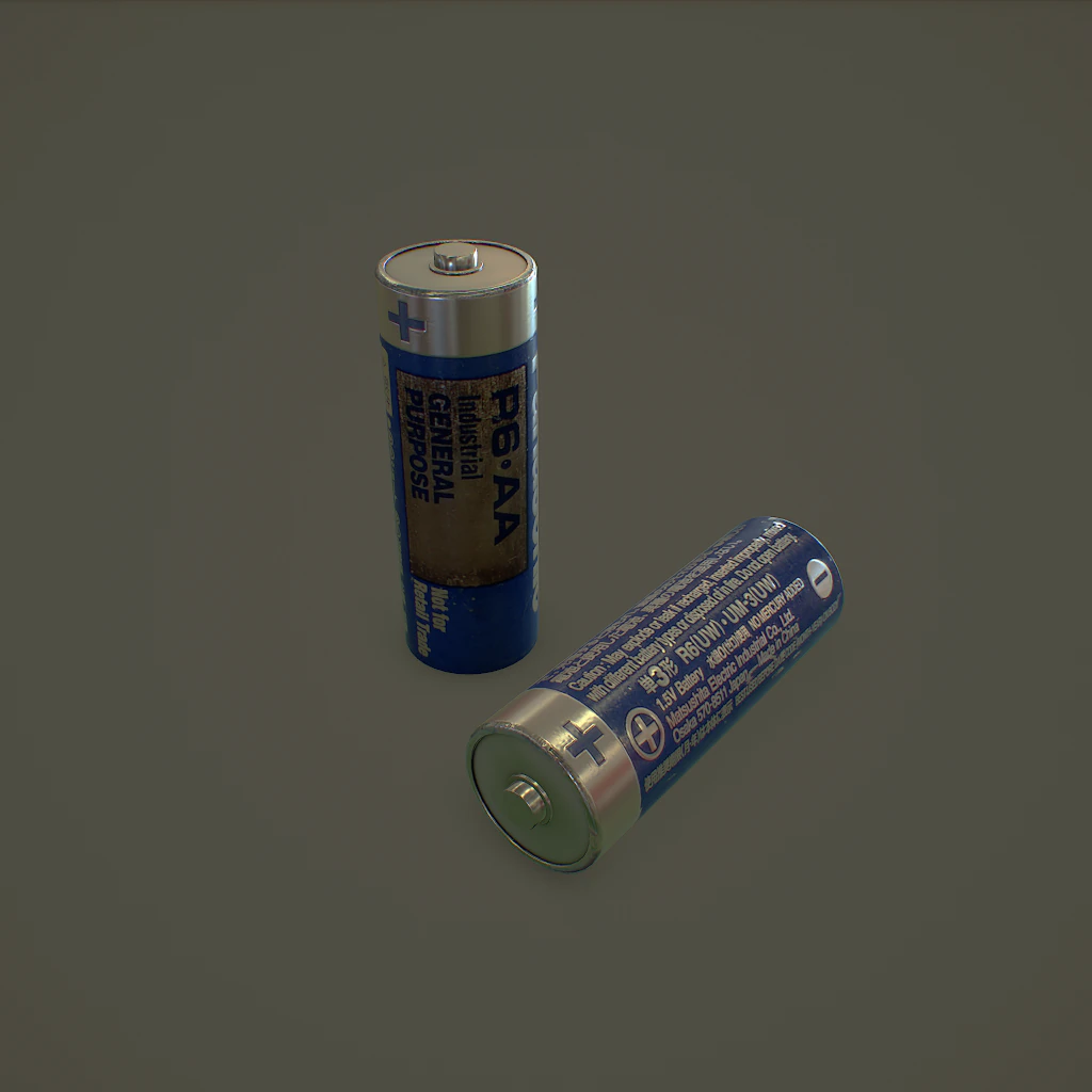 aa batery 3D Model .c4d .max .obj .3ds .fbx .stl .blend 