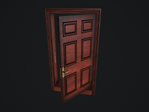 porta animada pbr Modelo 3D