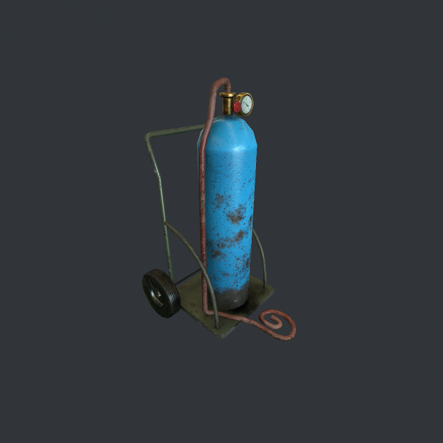 gas tank pbr 3D Model .c4d .max .obj .3ds .fbx .stl .blend 