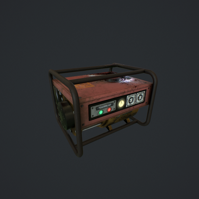 generator v1 pbr 3D Model .c4d .max .obj .3ds .fbx .stl .blend 