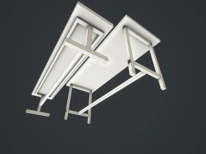 old bench and table pbr 3D Model
