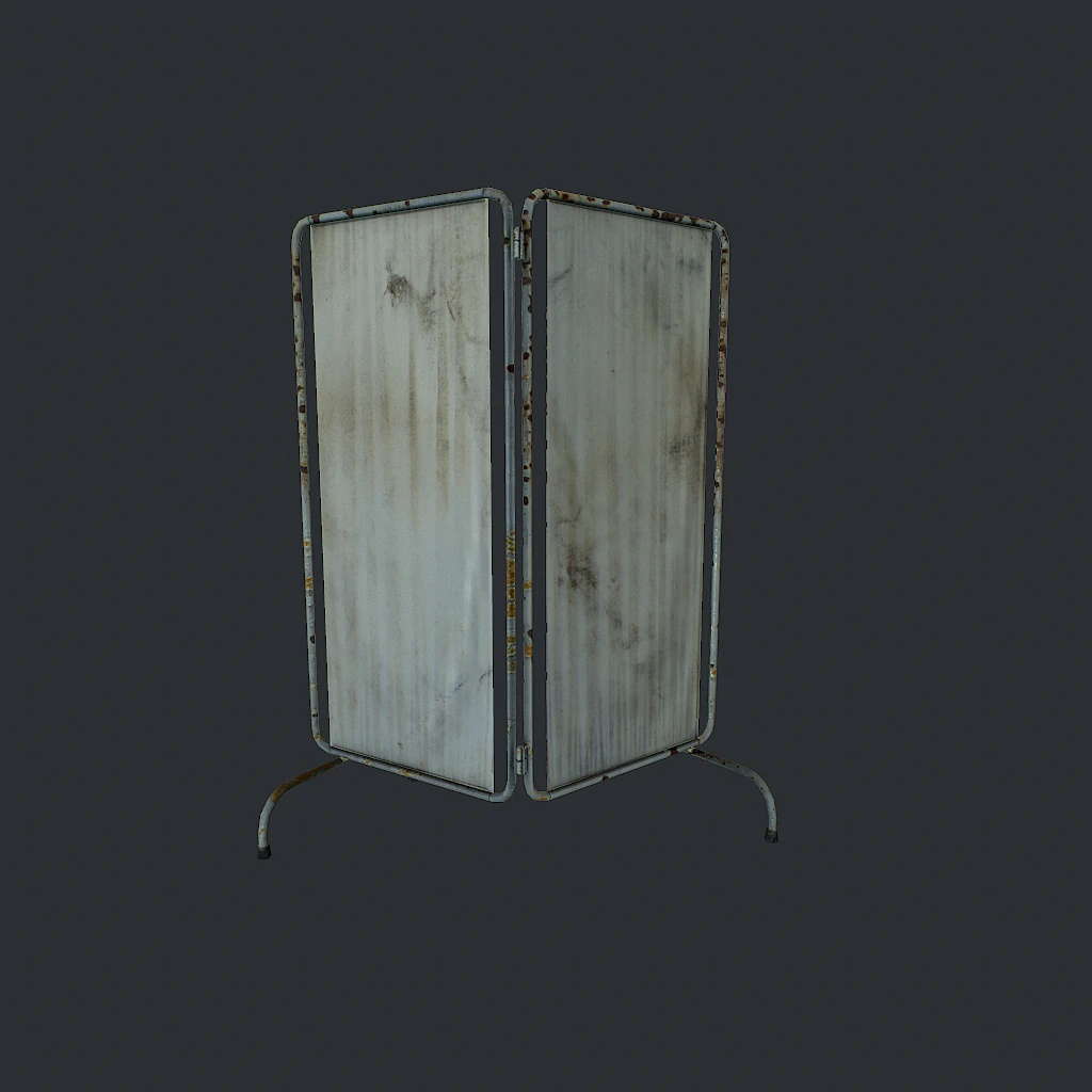 old medical paravan 3D Model .c4d .max .obj .3ds .fbx .stl .blend 
