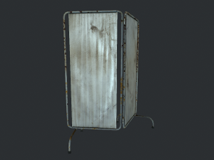 old medical paravan 3D Модель