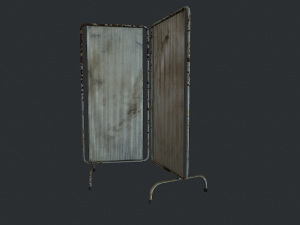 old medical paravan 3D Модель