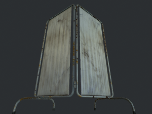 old medical paravan 3D Модель