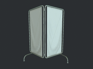 old medical paravan 3D Модель