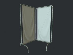 old medical paravan 3D Модель