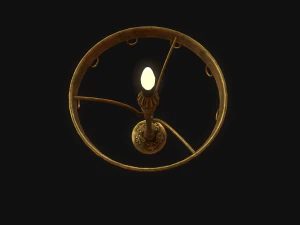 old lamp pbr 3D Model