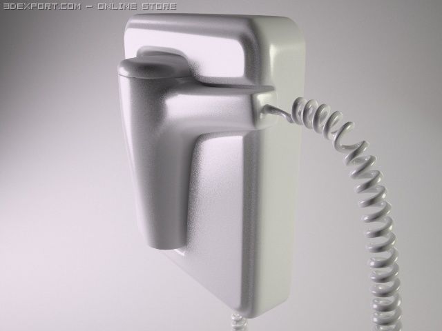 hotel hair dryer 3D 모델 .c4d .max .obj .3ds .fbx .stl .blend 