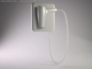 hotel hair dryer 3D Model