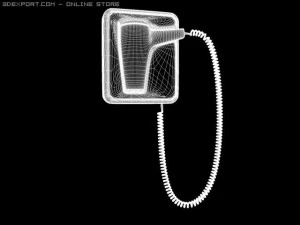 hotel hair dryer 3D Model