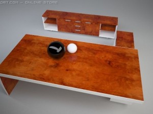 designer office desk Modèle 3D
