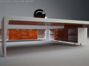 designer office desk 3Dモデル