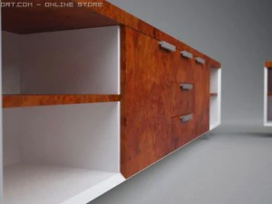 designer office desk 3D Model