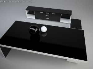 designer office desk 3Dモデル