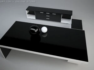 designer office desk 3D Model